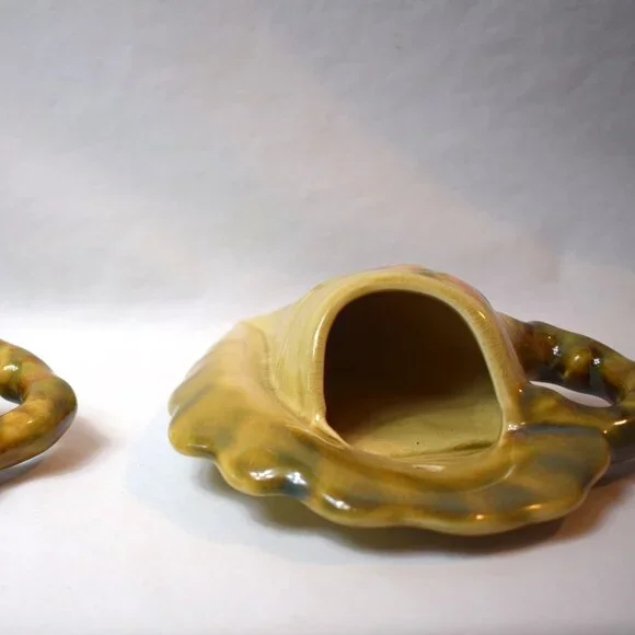 Pair Vintage Hull Pottery Woodland Wall Pocket Vases
